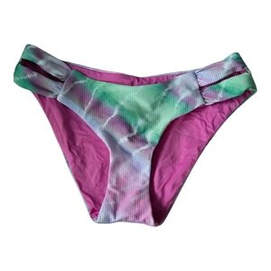 Isabella Rose Stylish Pink and Green Bikini Bottom, XSMALL